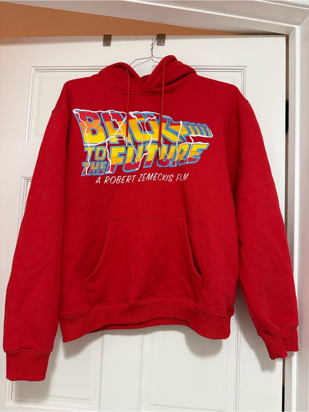 Nostalgia Red Fleece-Lined Hoodie